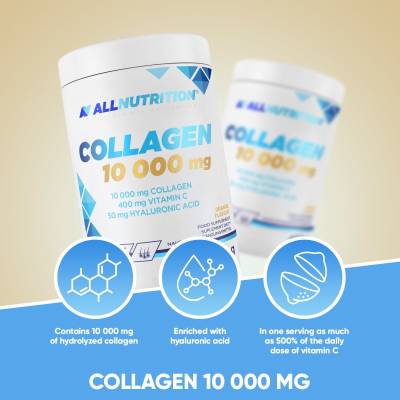 Хидролизиран колаген с Витамин C и хиалурон AllNutrition Collagen, 480 гр Хидролизиран колаген с Витамин C и хиалурон AllNutrition Collagen, 480 гр
