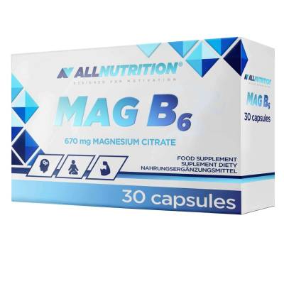 Магнезиев цитрат таблетки с витамин Б6 Allnutrition, 30 таб по 670 мг Магнезиев цитрат таблетки с витамин Б6 Allnutrition, 30 таб по 670 мг