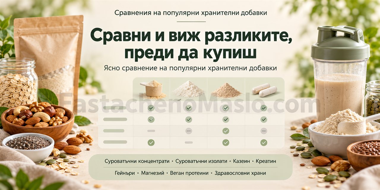  sravneniya hranitelni dobavki protein hrani - Онлайн магазин за Фъстъчено Масло