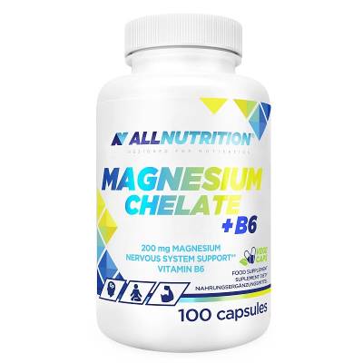 Магнезиев бисглицинат AllNutrition Magnesium Chelate + B6, 100 капс х 650 мг