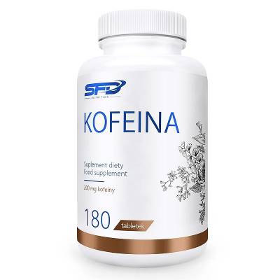 Кофеин на таблетки SFD Nutrition - 180 таблетки по 200 мг Кофеин на таблетки SFD Nutrition - 180 таблетки по 200 мг